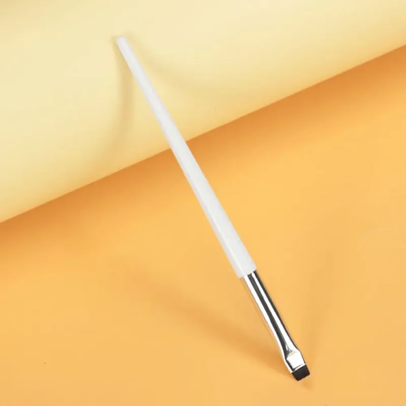 Up ferramenta oblíqua escova de cosméticos beleza lâmina pincéis de maquiagem forro escova de sobrancelha angular fino pincéis de delineador plana escova de sobrancelha — image 18