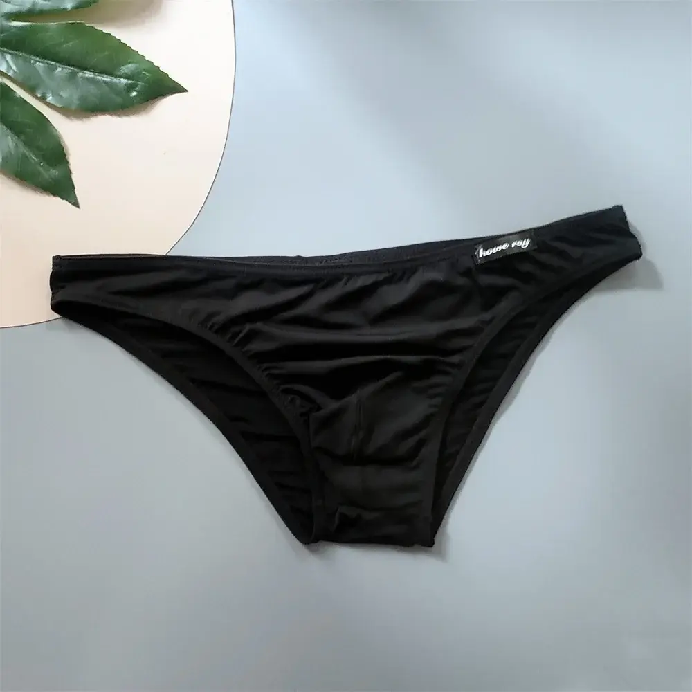 Ice Silk Underwear Men Pouch Underwear Male Elastic Belt Panties Sexy Plus Size Bikini Slips Hombre Seamless Lingerie — image 3