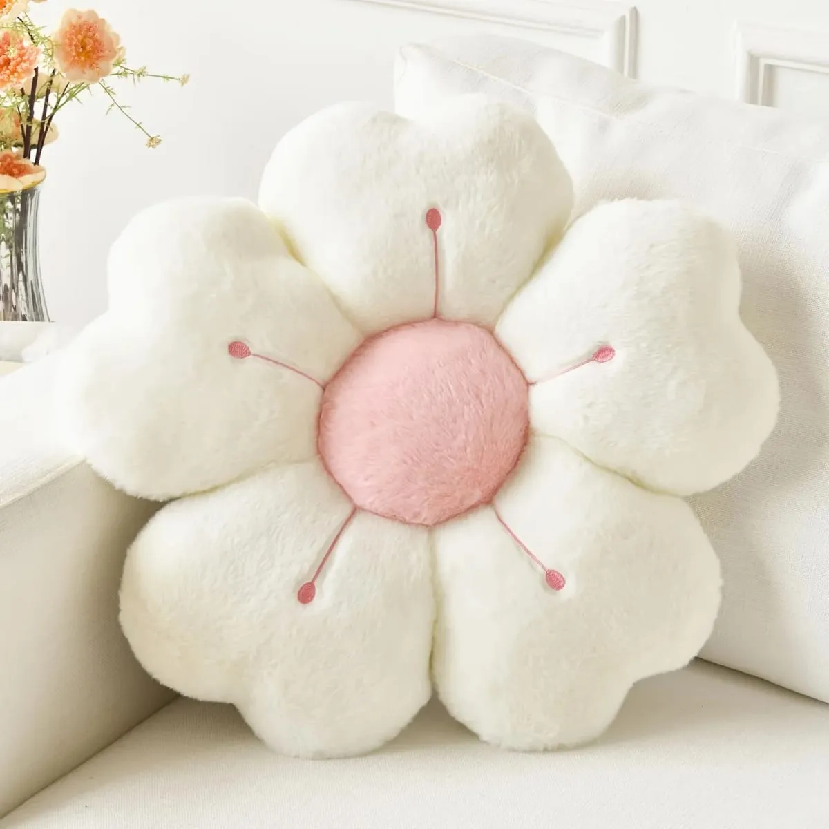 Soft Plush Flower-Shaped Plush Throw Pillow - Comfortable and Cute Mattress and Sofa Decor Cushion Chair Cushion Floor Cushion — image 7