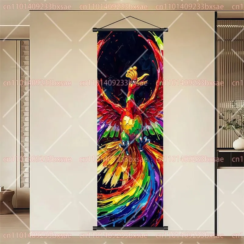Pokémon Anime HD Scroll Painting Eevee Pikachu Suicune Charizard Mewtwo Διακόσμηση τοίχου με φόντο αφίσα Παιδικό δώρο