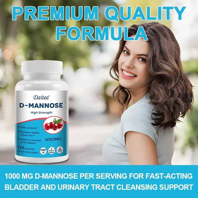 קפסולות D-Mannose - עם תמצית חמוציות של 1000 מ"ג - מנקה משחרר רעלים תומך בבריאות דרכי השתן — image 4