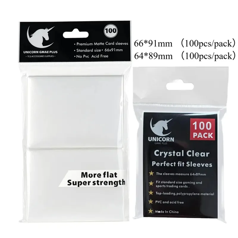 200PCS Card Sleeves Εμπορικές κάρτες Διπλής στρώσης Ματ μανίκια κάρτας τυπικού μεγέθους για Pokemon MTG Baseball Sport Card Game