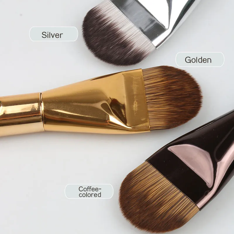 1 pçs ultra fino fundação escova em forma de língua sem emenda corretivo cabeça plana macio ferramentas de beleza do cabelo pincéis de maquiagem máscara escova
