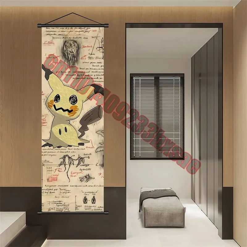 Έντυπη αφίσα Pokemon Έργα τέχνης τοίχου Anime Εικόνες Gengar Charizard Ζωγραφική Καμβάς Pikachu Κρεμαστά ρολά Διακόσμηση δωματίου στο σπίτι