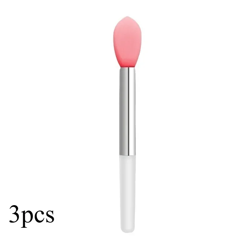 Silicone Lip Brush Set Fragrance-Free Palm-Sized Applicators for Lipstick & Masks with Dustproof Eyeshadow Makeup Brushes