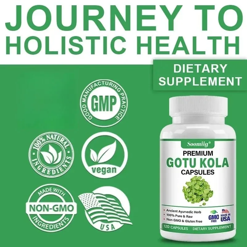 Premium Centella Asiatica Capsules - Brain Supplement - Brain & Nervous System Calm Mental Clarity Improve Skin — image 6