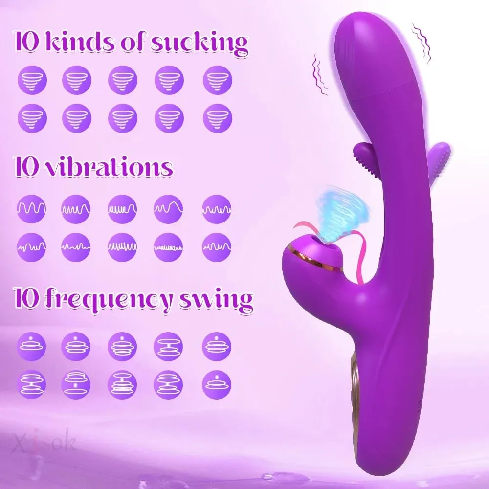 מוצץ רטט מנפנף לנשים דגדגן G Spot Stimulator דילדו הקשה נרתיק לעיסוי רוטט למבוגרים צעצועי מין נקבה 18+ — image 4
