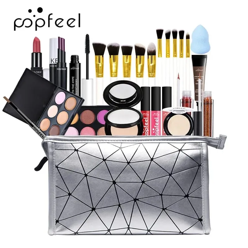 Professional Makeup Kit For Girl Eyeshadow Cream Make up Bag Concealer Blush Lip Gloss Lipstick Makeup Brush Women Make-up Set