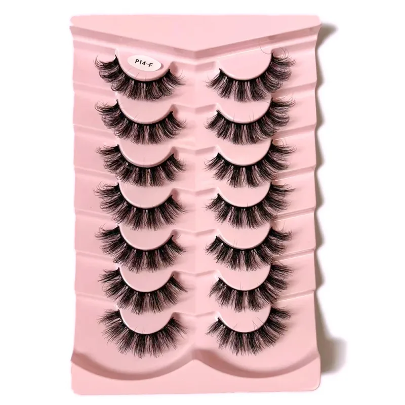 Κλασικές βλεφαρίδες 3D όγκου Faux Mink Lashes Φυσική εμφάνιση Χνουδωτές ψεύτικες βλεφαρίδες Wispy Cat Eye Lashes Αφράτες βλεφαρίδες 3D Mink — image 14