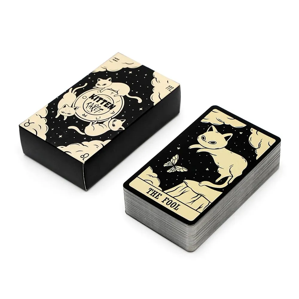 78 יחידות קלפים חפיסת חתולים קלפי טארוט אורקל קלפי גורל חיזוי פנאי בידור מפגשים משפחתיים משחק קלפי טארוט