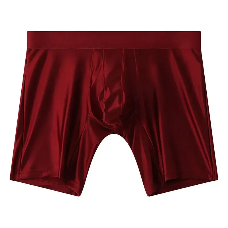M-xxl Mens Underwear Boxers Solid U Pouch Panties For Man Extended Leg Boxer Shorts Homme Middle Waist Sports Underpants Male