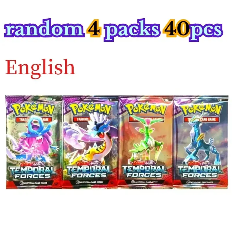 διασκέδαση 40 τεμάχια Pokemon Card Pack 4 Sets Sun Moon Violet 151 Αγγλικές κάρτες συναλλαγών Συλλεκτικά παιχνίδια Halloween Gift Fantasy Sci Fi — image 33
