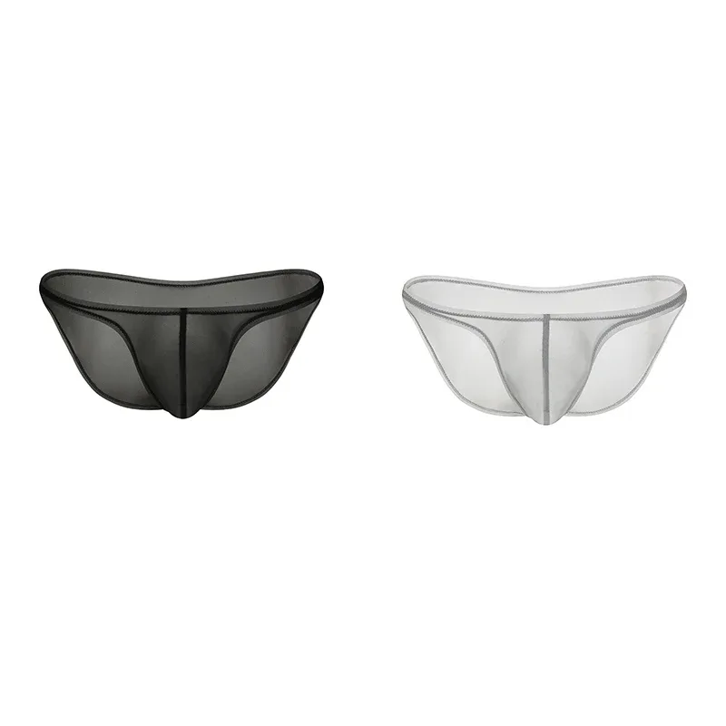 Ropa interior para hombre, bragas triangulares transparentes de seda de hielo delicadas, calzoncillos de cintura baja con personalidad — image 18