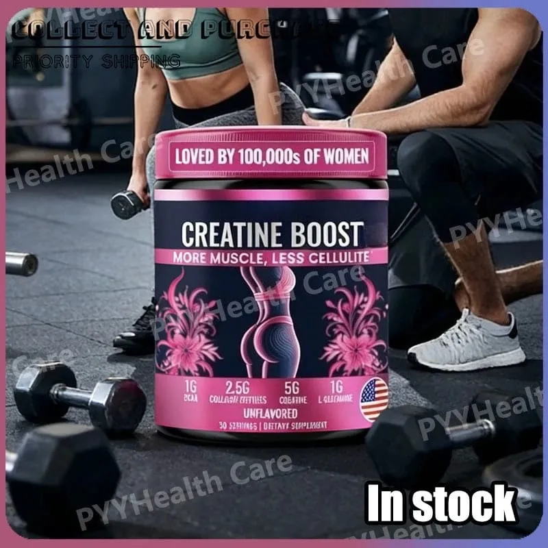 Muscle Development Post-Workout Recovery Elasticity Creatine for Women Booty Builder Supplement with Collagen & BCAA Supports