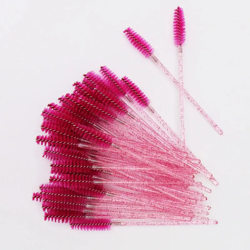 50 τμχ Crystal Eyelashes Brush Cob Αναλώσιμος βλεφαρίδες μιας χρήσης Extension Mascara Wands Makeup Professional Makeup Beauty Tool — image 3
