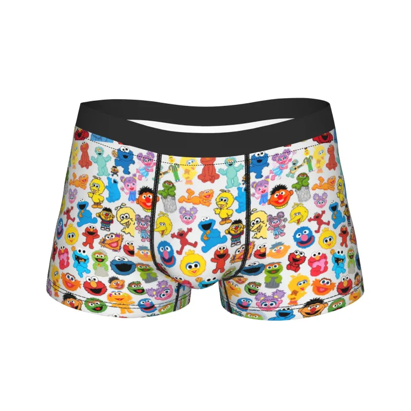 S-Sesames Streets Tango Elmo & Grover 속옷 남자 반바지 팬티 Funny Boxershorts 품질 세관 특대 팬티 — image 14