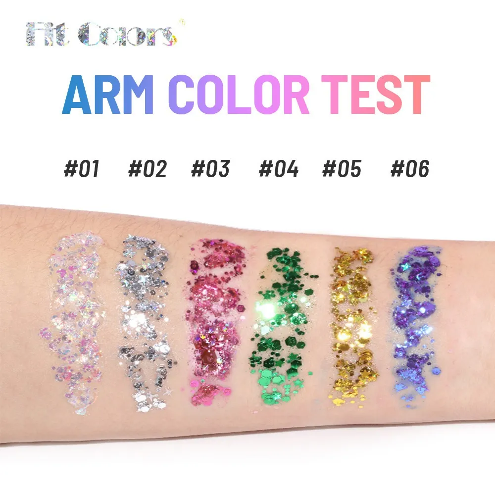100ml glitter gel sombra de olho líquido rosto corpo grande lantejoulas gel multifuncional colorido solto lantejoulas creme decoração de festa