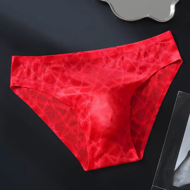 Letter Lace Transparent Men's Underwear Thin Mesh Hollow Out Sexy Male Briefs Medium Low Waist Sexy Triangle Shorts — image 10