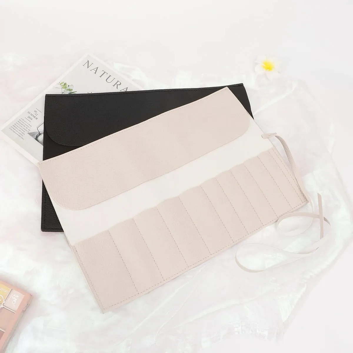 Θήκη για πινέλο μακιγιάζ Roll Up Organizer πινέλα μακιγιάζ Ταξιδιωτικά πινέλα μακιγιάζ Τσάντα καλλυντικές τσάντες Θήκη για γυναίκες Βούρτσες φρυδιών — image 3