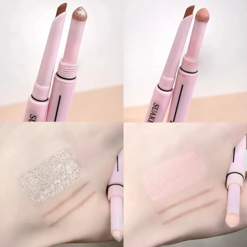 Dual End Glitter Matte Aegyosal Pen Brightening Highlight & Shadow Stick Eye Makeup Lying Silkworm Eyeliner Gel Pencil 애교살 펜 — image 9