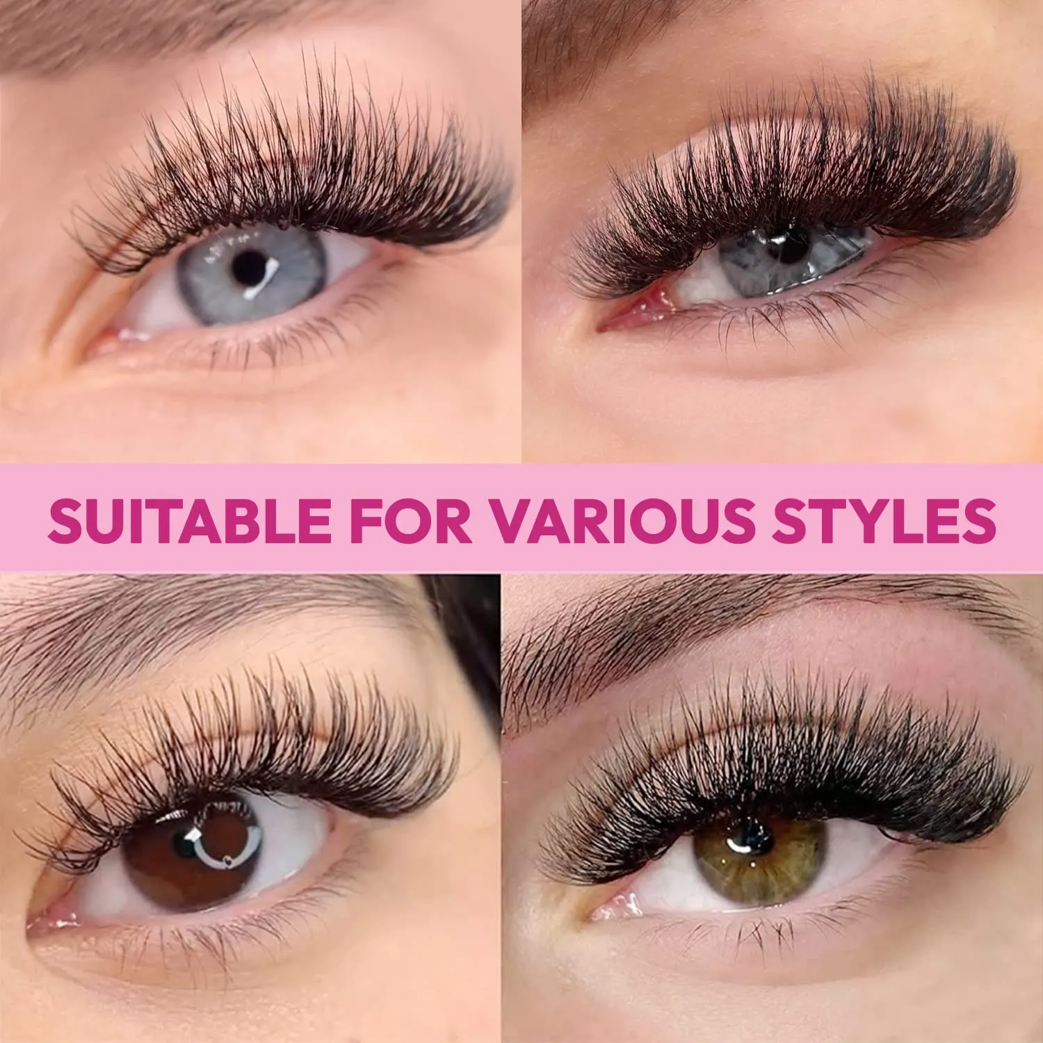 CoMango 500Fans Promade Fans Eyelashes Extension Bulk 3/6/7/10/12/14/16D Pointy Stem 0,05/0,07 C/D Curl Premade Volume Fans