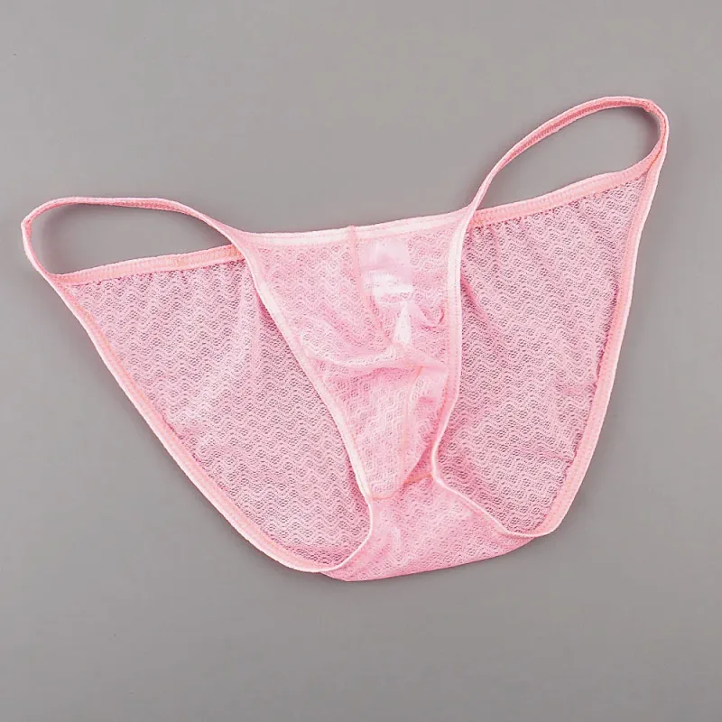Ultra Thin Strap Mesh Nylon Briefs for Men Bulge Pouch Low Rise Breathable Male Underwear Sexy Plus Size Panties S-XL — image 3