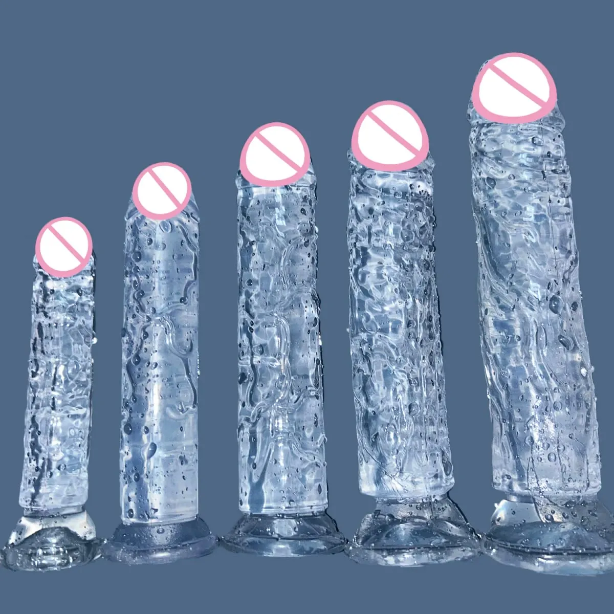 Barato 5 colores pequeño consolador transparente ventosa gelatina pene mujeres erótico sexo Anal juguetes clítoris suave masturbadores vaginales pene — image 1