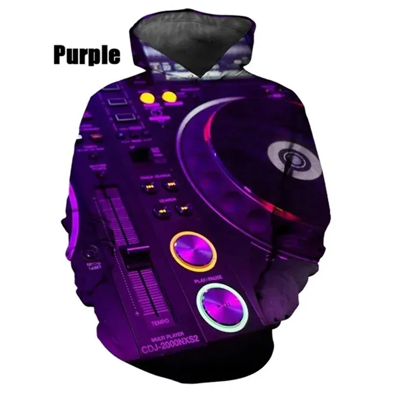 Bagong Fashion 3D Print DJ Pattern Hoodies Para sa Mga Kaswal na Pullover Sweatshirt Mga Tops ng Panlalaking Streetwear Oversized Hoodies Ropa Hombre — image 3