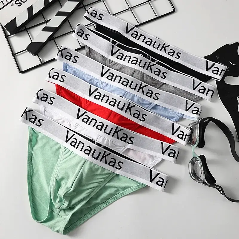 New Men's Underwear Briefs High-Cut Small Triangle Underpants Sexy Low-Rise Hollow Out Cotton Panties with Elastic Waistband — image 10
