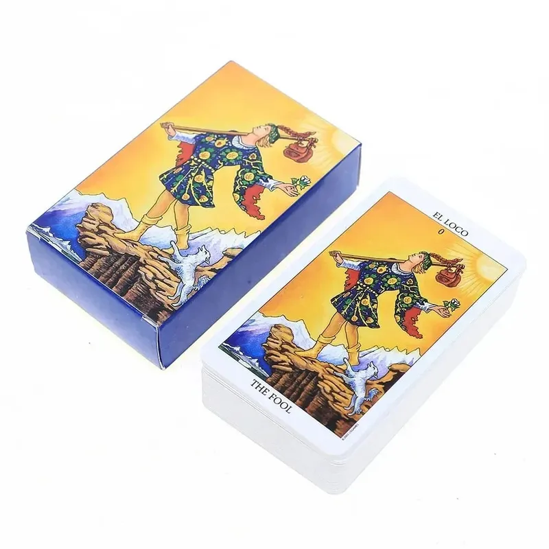 Σετ τράπουλας Pink Rider Waite Tarot για αρχάριους Προφητεία μαντική τράπουλα Family Party Board Fate Card Fortune Telling Game