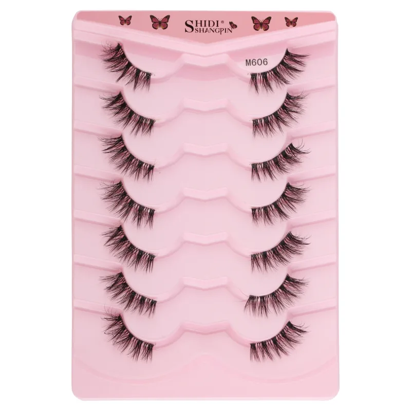 Half EyeLashes Φυσικές χνουδωτές ψεύτικες βλεφαρίδες Cat Eye Lash 3D Faux Mink Lashes Εργαλείο μακιγιάζ για επέκταση βλεφαρίδων με φτερωτές — image 13