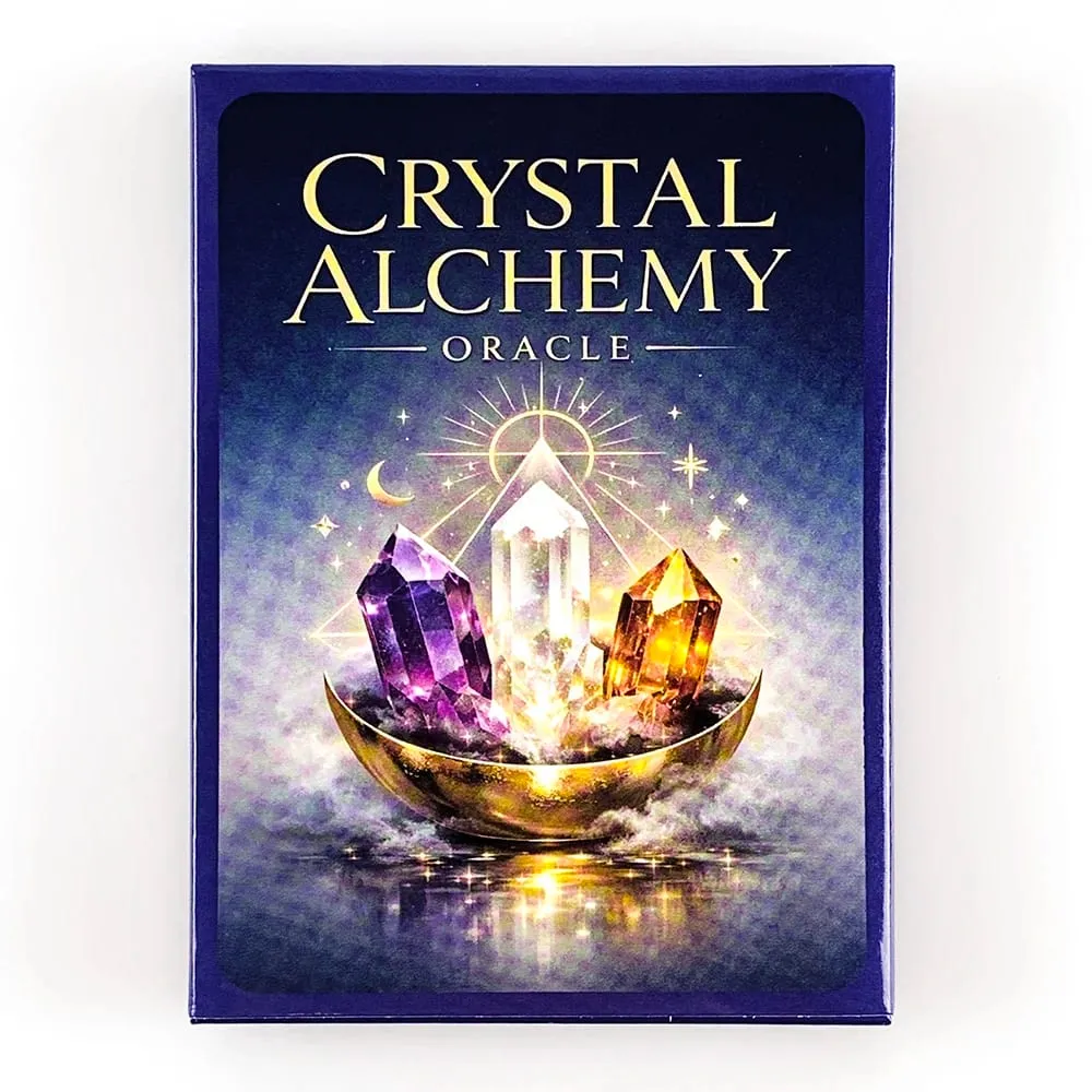 Crystal Alchemy Oracle Cards Divination Deck Crystal Healing Spiritual Guidance Tarot Επιτραπέζιο παιχνίδι For Fate Reading Witchcraft — image 2