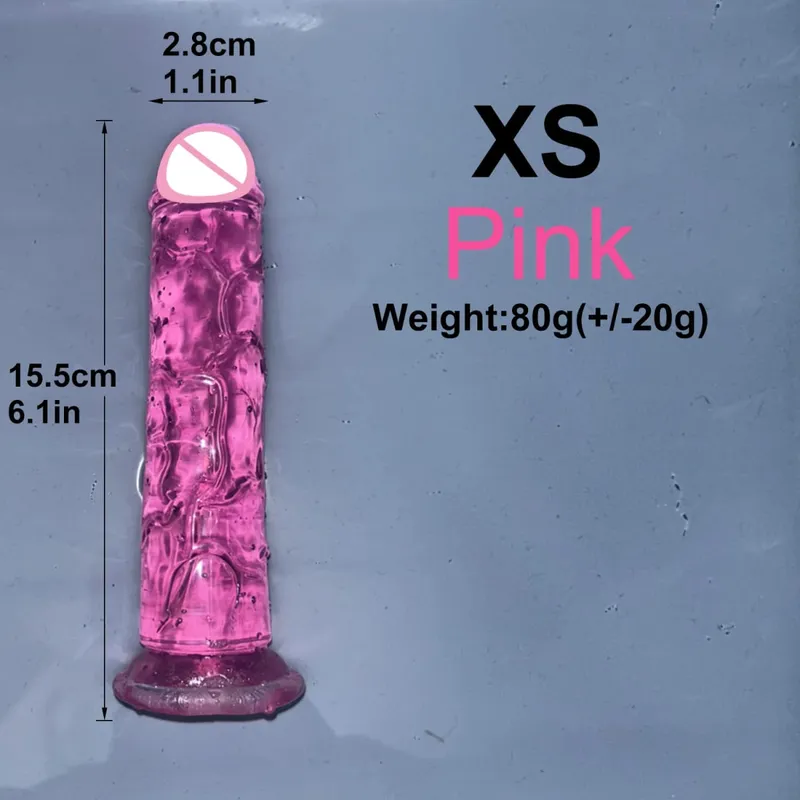 Barato 5 colores pequeño consolador transparente ventosa gelatina pene mujeres erótico sexo Anal juguetes clítoris suave masturbadores vaginales pene — image 17