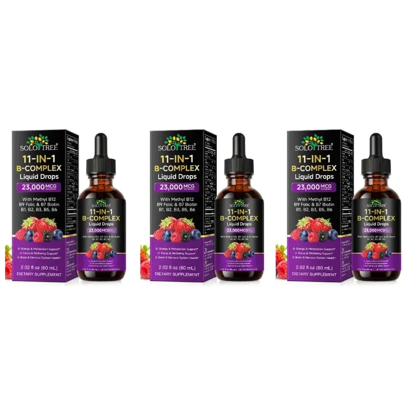 11-σε-1 B Complex Υγρές Σταγόνες με Methyl B12 Folate Biotin για Καθημερινό Ενεργειακό Μεταβολισμό Εγκεφάλου Εστίαση & Ανοσοποιητική Υποστήριξη 60ml — image 9