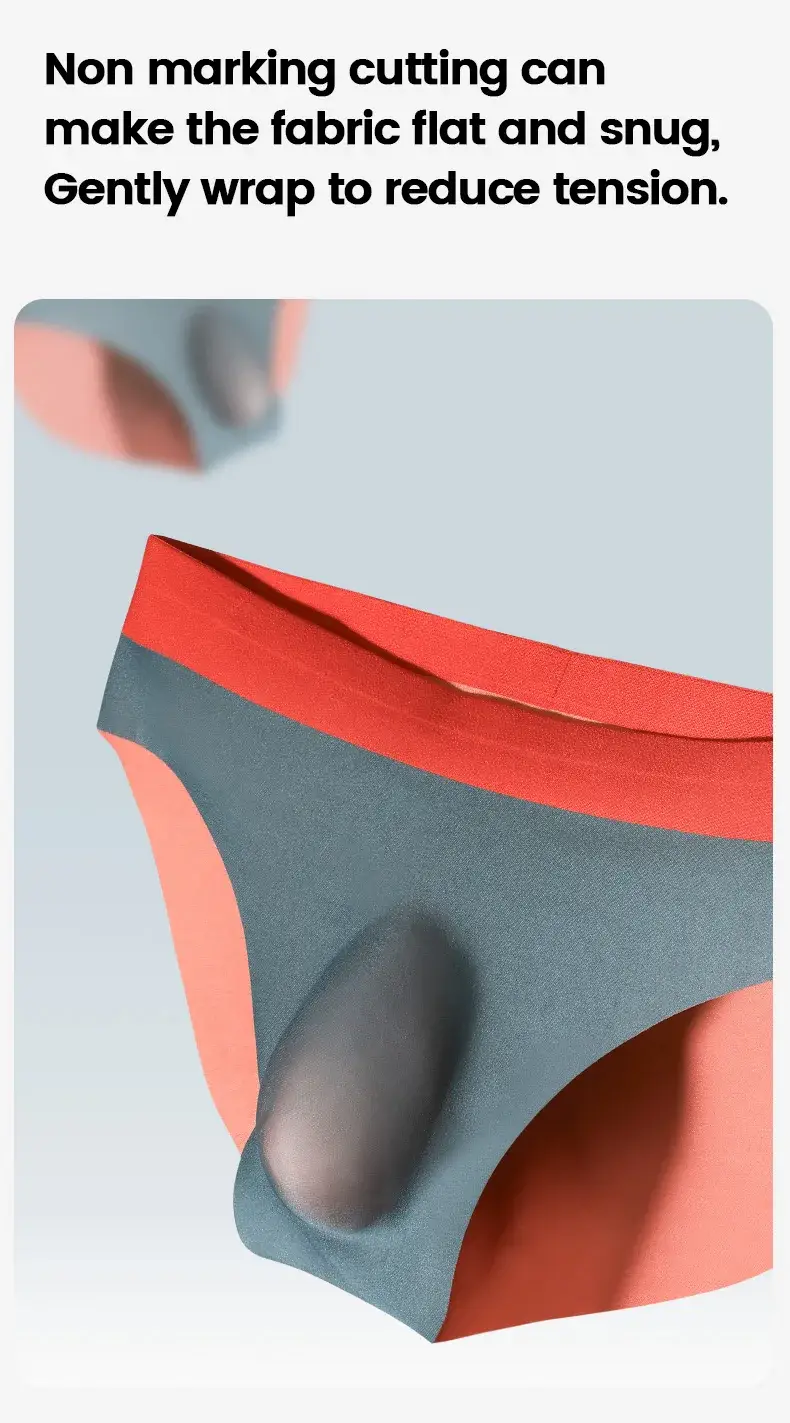 Men's ice silk seamless underwear 3D punch mold triangular underpants summer thin bottom pants Men's sports shorts — image 8