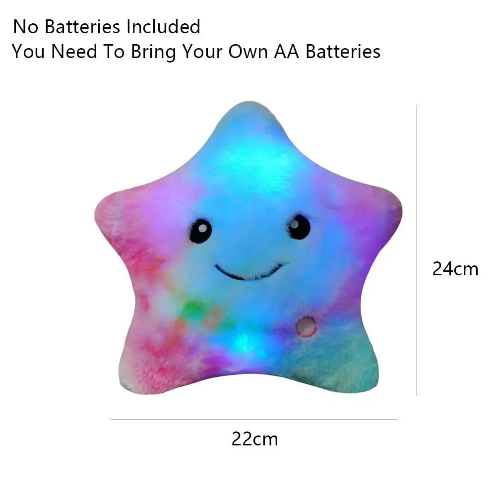 LED Electronic Star Plush Toy Soft Baby Kid Toys LED Star Doll Toy Home Decoration Star Soft Star Pillow — image 7