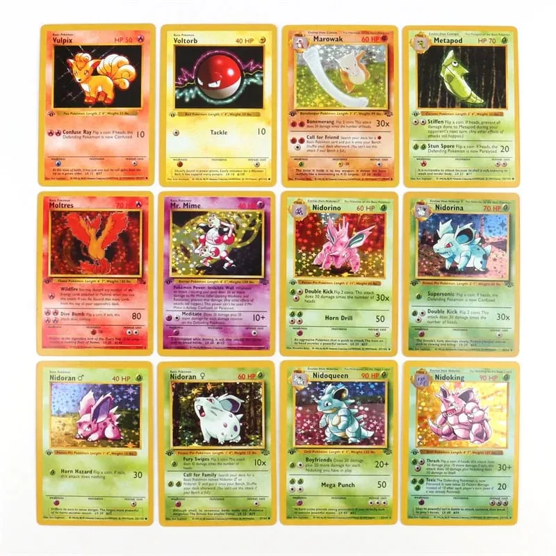 151Pcs 1996 1η Έκδοση Pokemon Foil Κάρτες Flash Pikachu Charizard Blastoise Venusaur Mewtwo Game Collection Cards