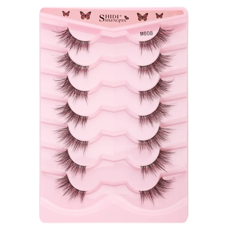 Half EyeLashes Φυσικές χνουδωτές ψεύτικες βλεφαρίδες Cat Eye Lash 3D Faux Mink Lashes Εργαλείο μακιγιάζ για επέκταση βλεφαρίδων με φτερωτές — image 14