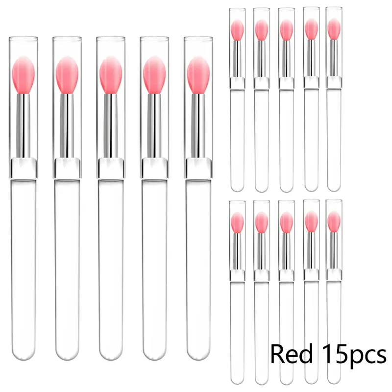 3/15 PCS Silicone Lip Mask Applicator Reusable Lip Brush Transparent Lipstick Tool For Lip Gloss Eyeshadow Brushes Εργαλεία μακιγιάζ