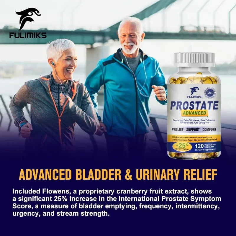 Prostate Advanced Health Supplement for Men for Reducing Nighttime Bathroom Trips Bladder & Urinary Relief