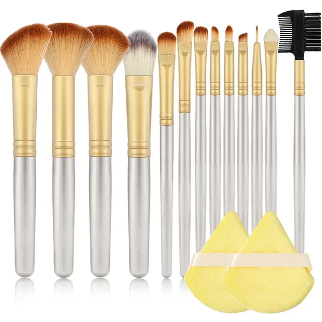 Professional 13PCS Makeup Brushes Set 2 Powder Puff Sponge for Cosmetics Foundation Blush Eyeshadow Blending Brush Beauty Tools — image 22