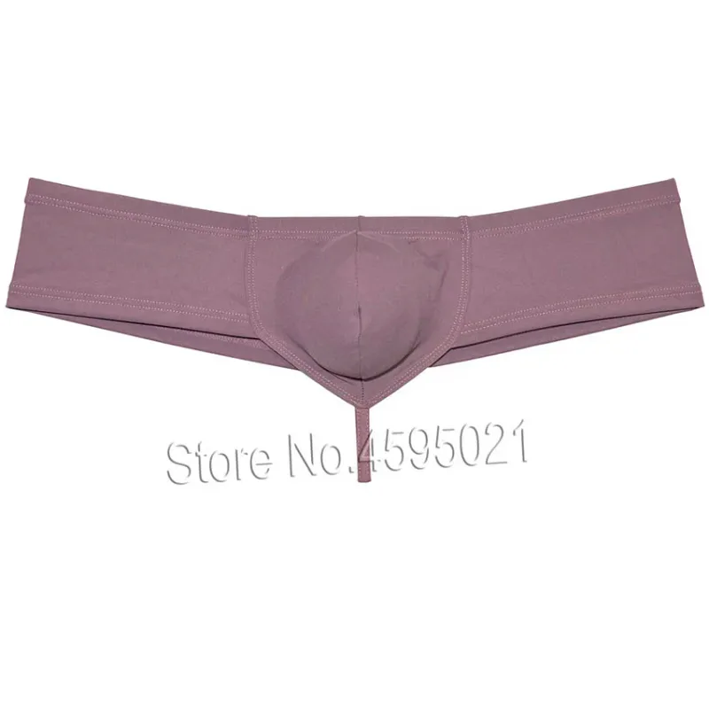 Men's Sexy Low Rise Mini Briefs Panties Solid String Crotch Brazilian Bikini Underwear Solid Enhance Pouch Boxer Briefs for Men — image 14