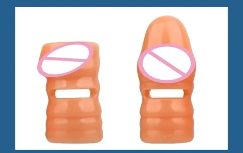 2PCS/Set Penis Sleeve Silicone Reusable Extension Condom Delay Ejaculation G Spot Anal Sex Toys For Men No Vibrator Sex Shop — image 7