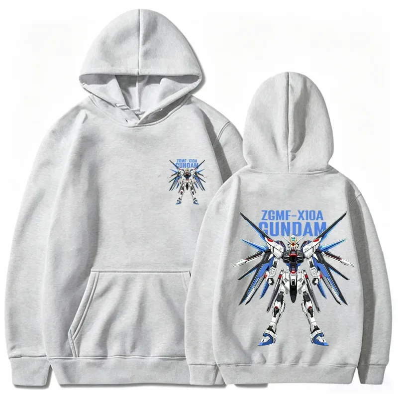 Gundam Hoodie Mecha Roboter Anime ZGMF Mobile Suit Streetwear Ästhetische Vintage Schwarz Übergroße Casual Sport Sweatshirts — image 5