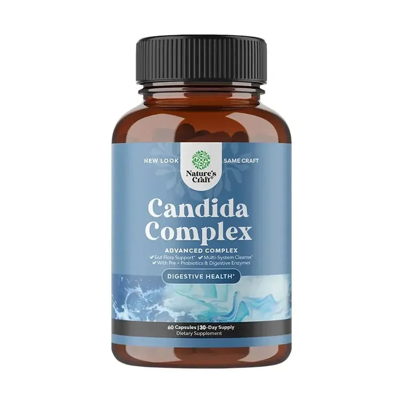 Candida Complex - Probiotics and Digestive Enzymes Natural Ingredients To Support Digestive Health and Intestinal Flora Balance
