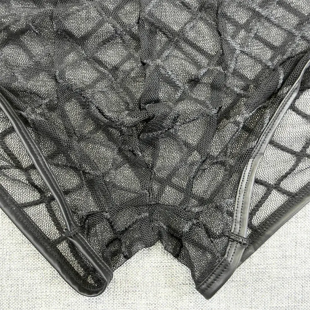 Calzoncillos Boxer transparentes ultrafinos de malla de diamante sexis para hombre, pantalones cortos de verano de secado rápido, ropa interior con bolsa para bulto para hombre — image 7
