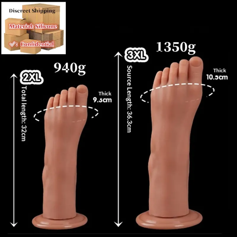Huge Feet Style Anal Plug Big Silicone Ass ButtPlug Deep Masturbator Dildo Dilator Stimulator Anal Dildo Adult Sex Toy For Women — image 21