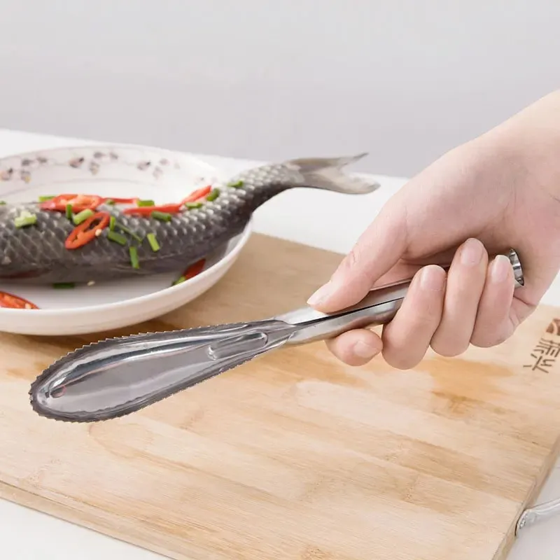Fish Scaler Remover Cleaner with Sawtooth Αφαιρέστε εύκολα τα λέπια ψαριού για την κουζίνα του σπιτιού Καθαρισμός ψαριών Εργαλεία θαλασσινών Καθαρισμός αλάτων — image 8