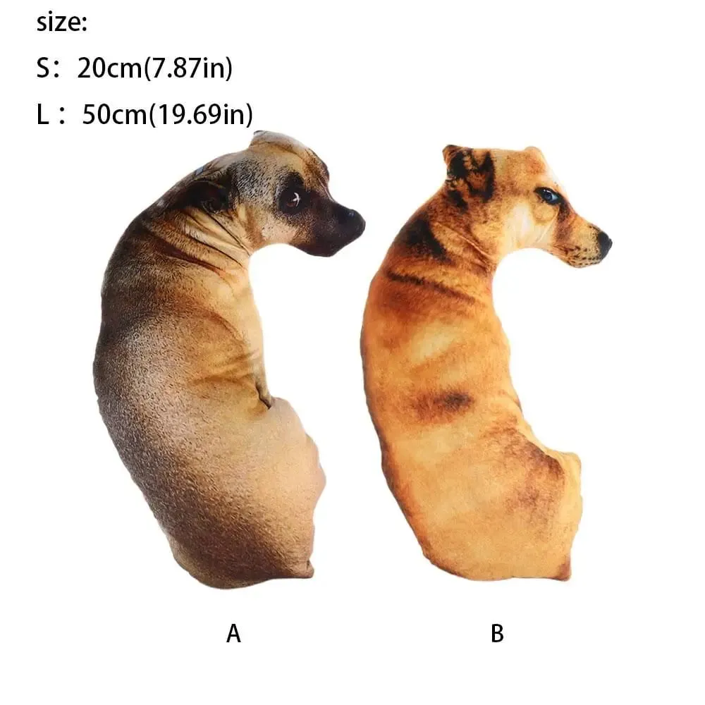 Cute 3D Lifelike Animal Throw Pillow Soft Creative Dog Pillow Cushion Home