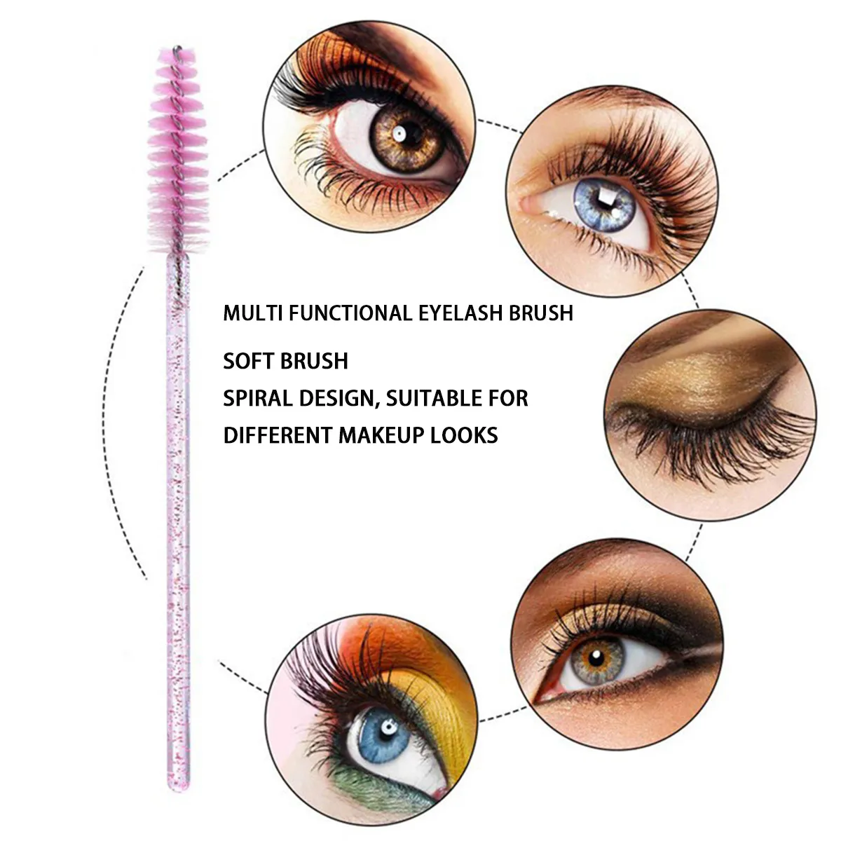 500Pcs Eyelash Brushes Eyelashes Extension Brush Mascara Wands Applicators Makeup Accessories For Eyelashes Eyebrows Wholesaler — image 6